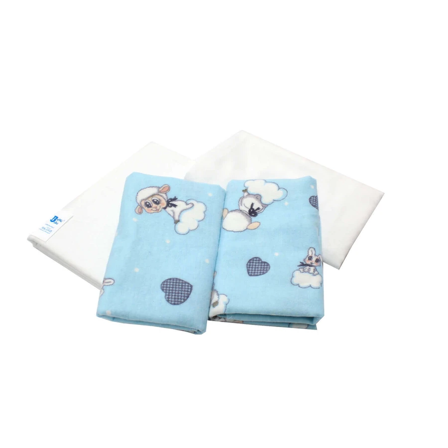 Салфетка из фетра, синий/альб, 70x80 см, 4 штуки, Balbit Bebe: цены и характеристики
