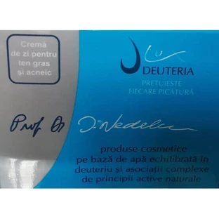 Денний крем для жирної та схильної до акне шкіри, 50 мл, Deuteria Cosmetics