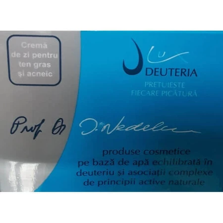 Денний крем для жирної та схильної до акне шкіри, 50 мл, Deuteria Cosmetics: ціни та характеристики
