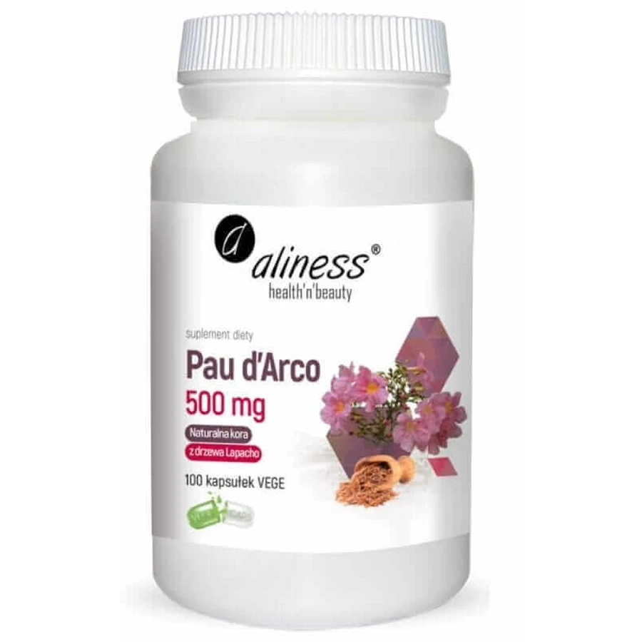 Pau dArco (порошок кори лапачо) 500 мг (100 капсул) Aliness: ціни та характеристики