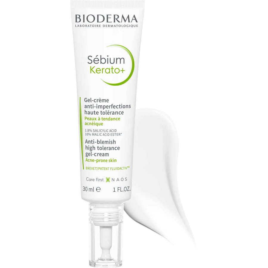 Гель-крем BioDerma Sébium Kerato+ від акне з підвищеною толерантністю 30 мл: ціни та характеристики