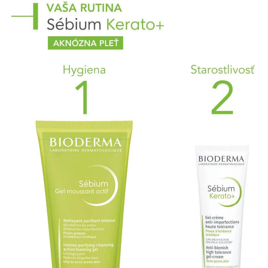 Гель-крем BioDerma Sébium Kerato+ від акне з підвищеною толерантністю 30 мл: ціни та характеристики