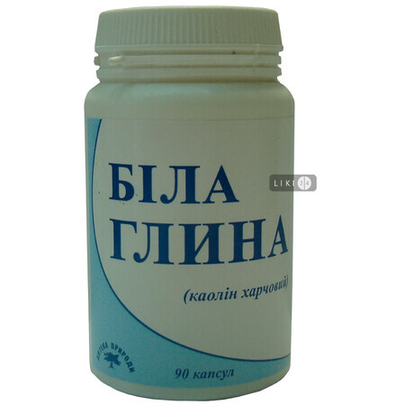 Біла глина (каолін харчовий) Аптека природи капсули 0,35 г 90 шт