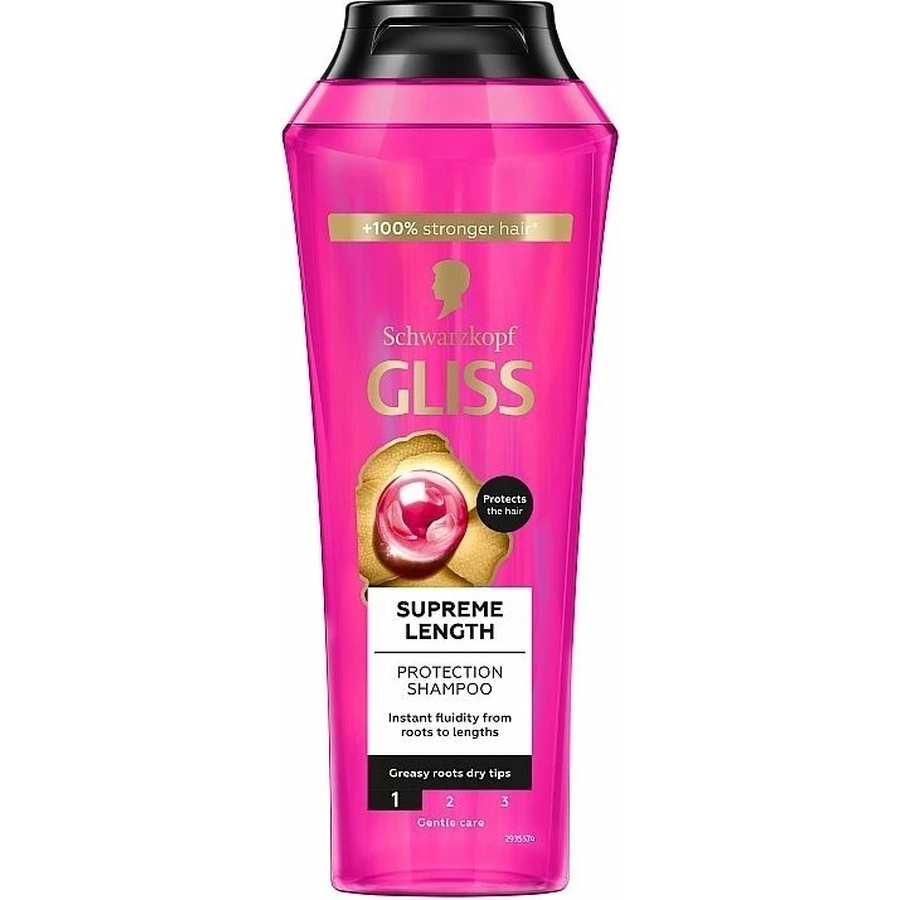Schwarzkopf Gliss ampón Supreme Length 1×400 мл, ampón: цены и характеристики