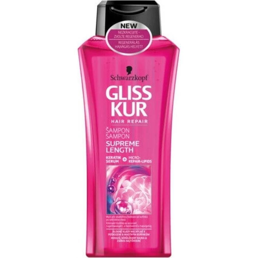 Schwarzkopf Gliss ampón Supreme Length 1×400 мл, ampón: цены и характеристики