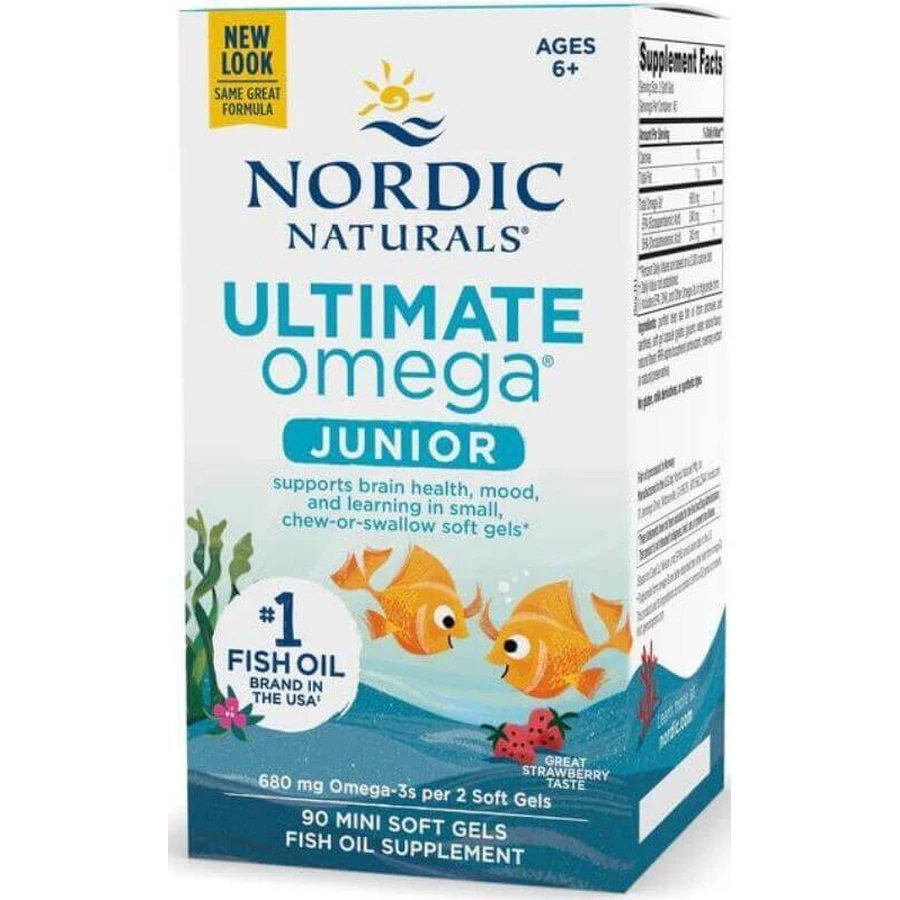 Ultimate Omega Junior 680 мг полуниця (90 капс.) Nordic Naturals: ціни та характеристики