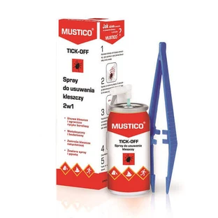Mustico Tick-Off, спрей для удаления клещей, 2 в 1, 8 мл