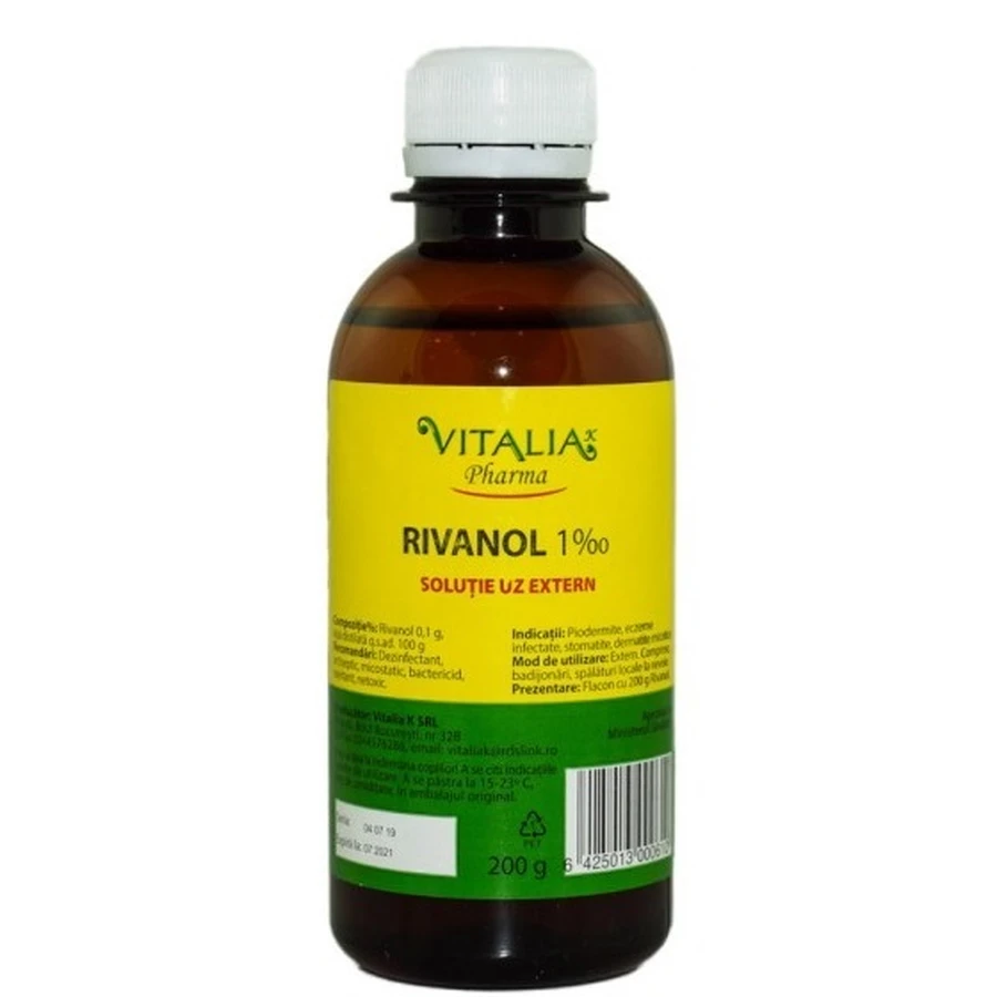 Риванол 0,1% Vitalia Rivanol, 200 г: цены и характеристики