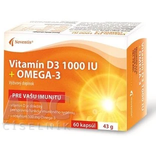 Noventis VITAMIN D3 1000 МО + OMEGA-3, 60 капсул
