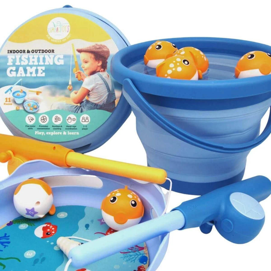 CompacToys, игровой набор, магнитная рыбка в ведре, от 2 лет, 11 деталей: цены и характеристики