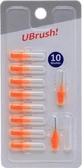 UBrush! - міжзубна щітка - 0,8 мм помаранчева 1×10 шт, міжзубні щітки