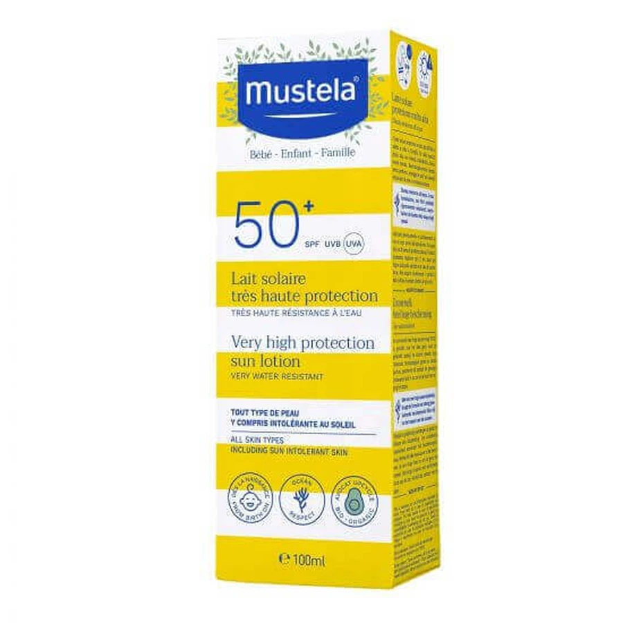 Сонцезахисний лосьйон Mustela SPF 50+, 100 мл: ціни та характеристики