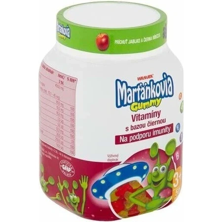 WALMARK Марсіанські льодяники Вітаміни з чорною бузиною 1×50 шт, зі смаком яблука та чорної смородини: ціни та характеристики