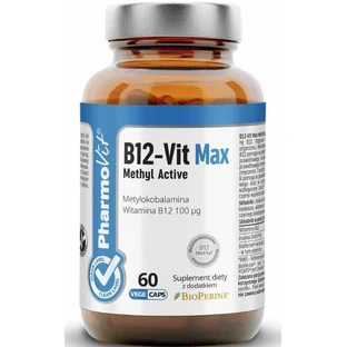 B12-Vit Max Methyl Active 60 капсул Pharmovit Clean Label