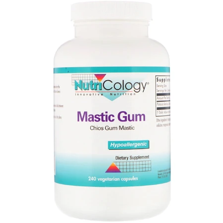 Смола мастикового дерева, Mastic Gum, Nutricology, 240 капсул: ціни та характеристики