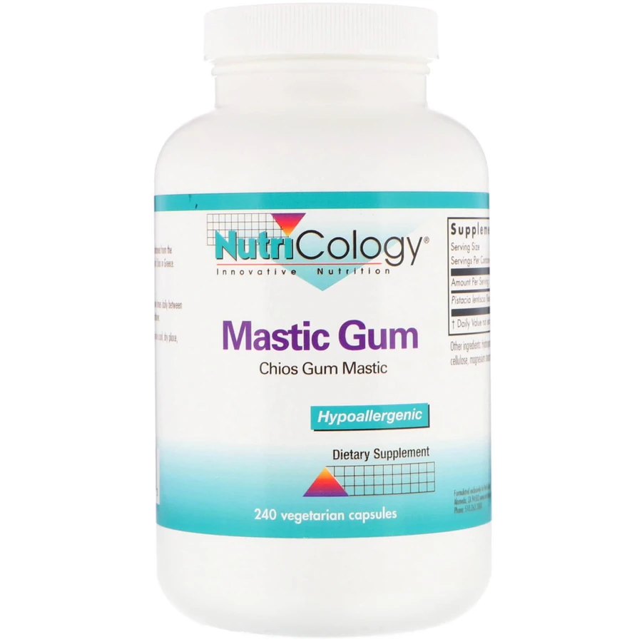 Смола мастикового дерева, Mastic Gum, Nutricology, 240 капсул: ціни та характеристики