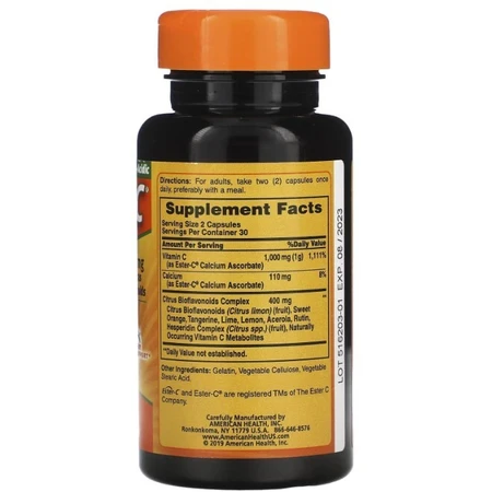 Естер С, Ester-C, American Health, 500 мг, 60 капсули: ціни та характеристики