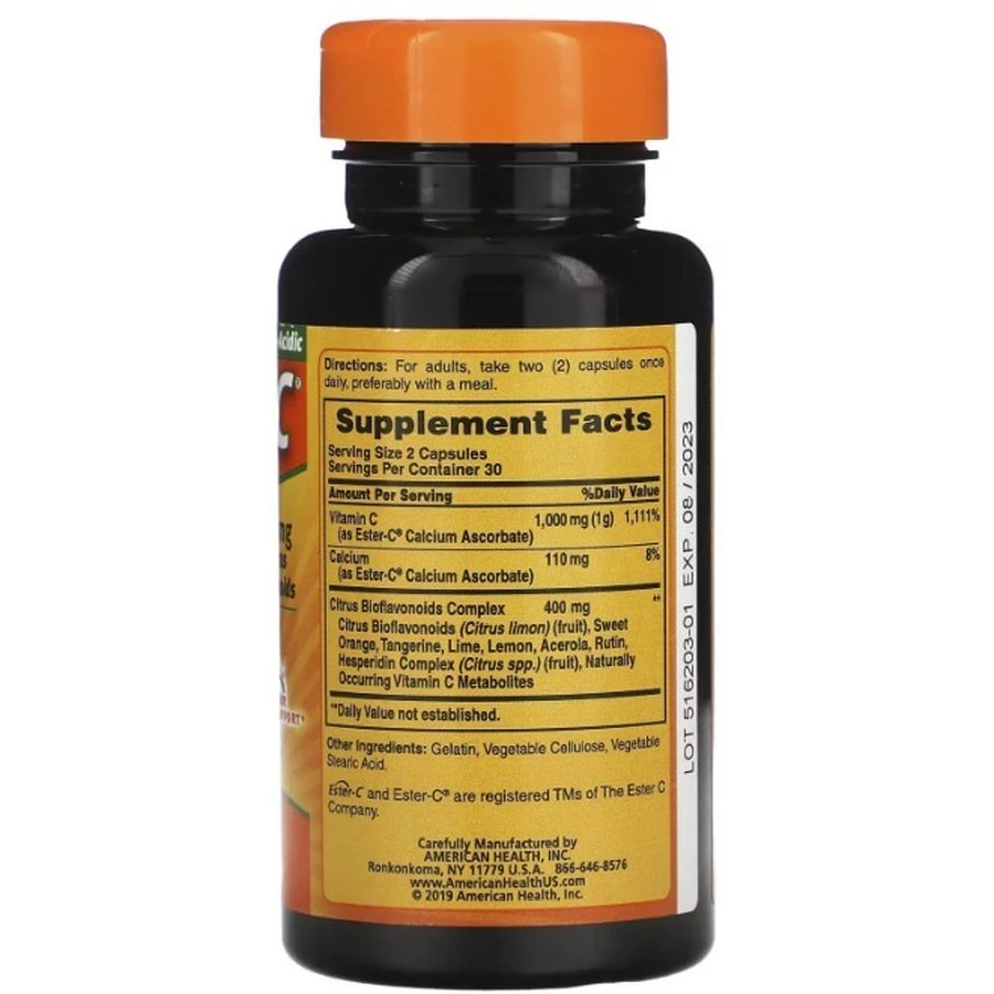 Естер С, Ester-C, American Health, 500 мг, 60 капсули: ціни та характеристики