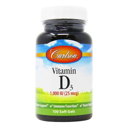 Вітамін D3, Vitamin D3, Carlson Labs, 1000 МО, 100 капсули: ціни та характеристики