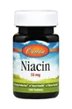 Ніацин (Вітамін В3), Niacin, Carlson Labs, 50 мг, 100 таблетки