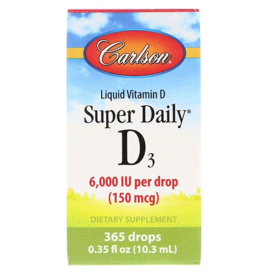 Вітамін D3, Vitamin D3, Carlson Labs, 6,000 МО, 10.3 мл: ціни та характеристики