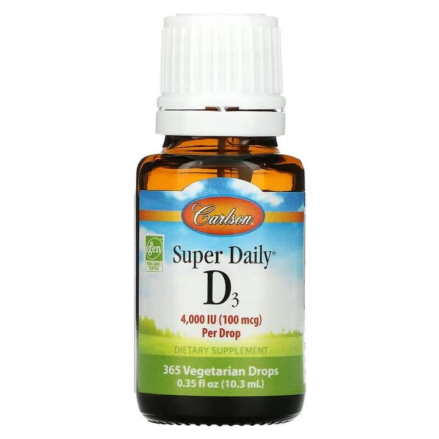 Витамин Д3, Vitamin D3, Carlson Labs, 4000 МЕ, 10,3 мл: цены и характеристики