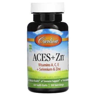 Витамины А, С, Е плюс цинк, Aces+Zn, Carlson Labs, 60 капсулы