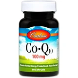 Коензим Q10, CO-Q10, Carlson Labs, 100 мг, 90 капсули