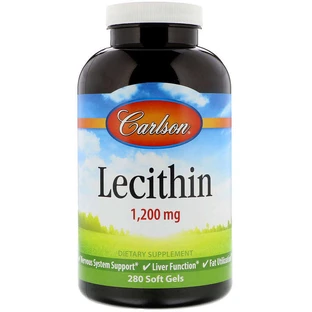 Лецитин, Lecithin, Carlson Labs, 1200 мг, 280 капсул