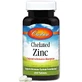 Цинк хелатний, Chelated Zinc, Carlson Labs, 250 таблеток