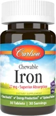 Железо Carlson Labs Chewable Iron 27 мг, вкус винограда, 30 жевательных таблеток