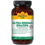 Ультра Омега (ДГК / ЭПК), Ultra Omegas DHA EPA, Country Life, 120 желатиновых капсул
