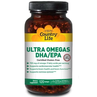 Ультра Омега (ДГК/ЕПК), Ultra Omegas DHA EPA, Country Life, 120 желатинових капсул