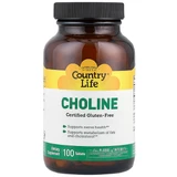 Холин, Choline, Country Life, 100 таблеток