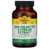 Со Пальметто и Пиджеум, Saw Palmetto & Pygeum, Country Life, экстракт, 90 капсул