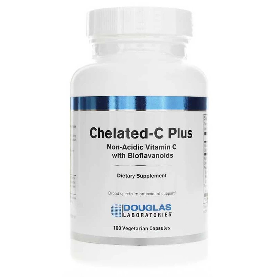 Вітамін С плюс, Chelated-C Plus, Douglas Laboratories, хелатний, 100 вегетаріанських капсул: ціни та характеристики