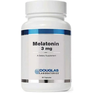 Мелатонин, Melatonin, Douglas Laboratories, для цикла сон/пробуждение, 3 мг, 60 капсул