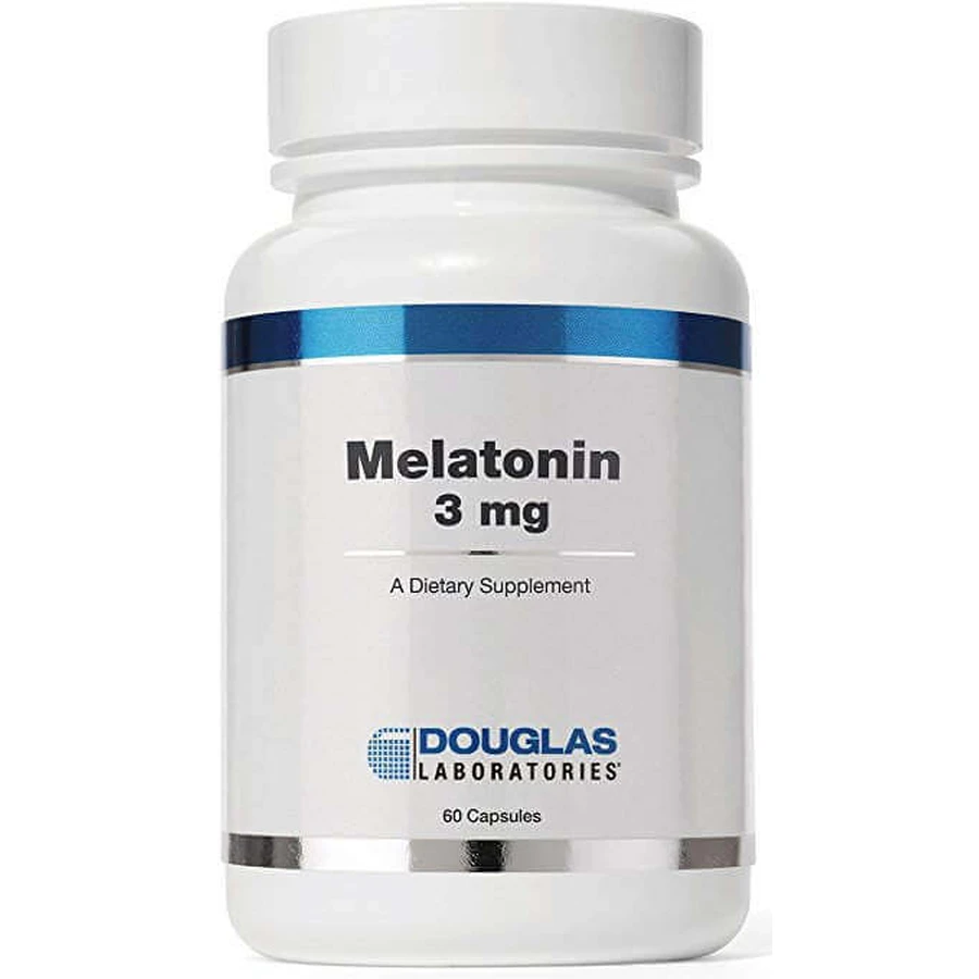 Мелатонин, Melatonin, Douglas Laboratories, для цикла сон/пробуждение, 3 мг, 60 капсул: цены и характеристики
