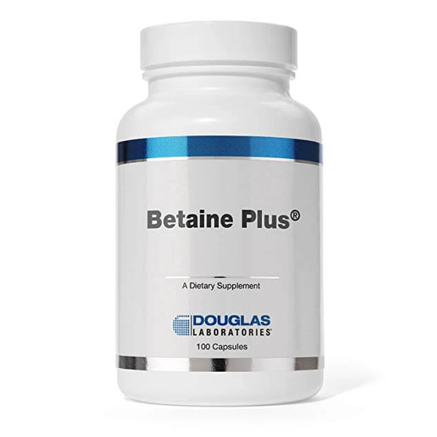 Бетаїн, підтримка травлення, Betaine Plus, Douglas Laboratories, з пепсином, 100 капсул: ціни та характеристики