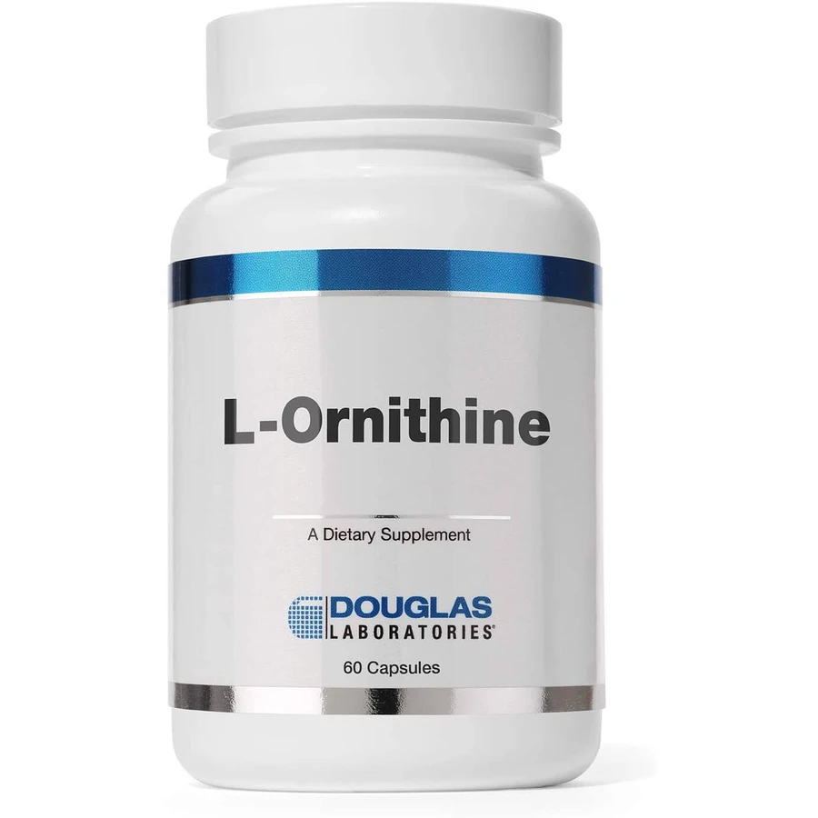 L-орнітин, L-Ornithine, Douglas Laboratories, для загоєння ран, підтримки гормонів і роботи шлунково-кишкового тракту, 500 мг, 60 капсул: ціни та характеристики