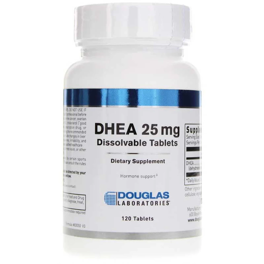 ДГЕА, мікронізований, DHEA, Douglas Laboratories, 25 мг, 120 таблеток: ціни та характеристики