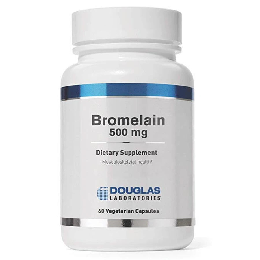 Бромелайн, Bromelain, Douglas Laboratories, поддержка костно-мышечной системы, 500 мг, 60 капсул: цены и характеристики