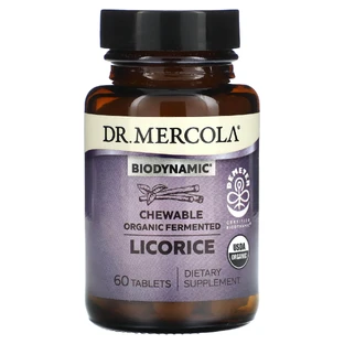 Биодинамик, сладкая ферментированная, Biodynamic Organic Fermented Licorice, Dr. Mercola, органик, 60 таблеток