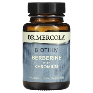 Берберин с хромом для улучшения метаболизма Biothin, Berberine with Chromium, Dr. Mercola, 30 капсул