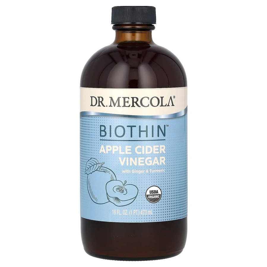 Яблучний оцет сидровий, Apple Cider Vinegar, Dr. Mercola, органік, солодкий, 473 мл: ціни та характеристики