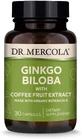 Гінкго білоба з екстрактом плодів кави, Ginkgo Biloba, Dr. Mercola, органічний, 30 капсул