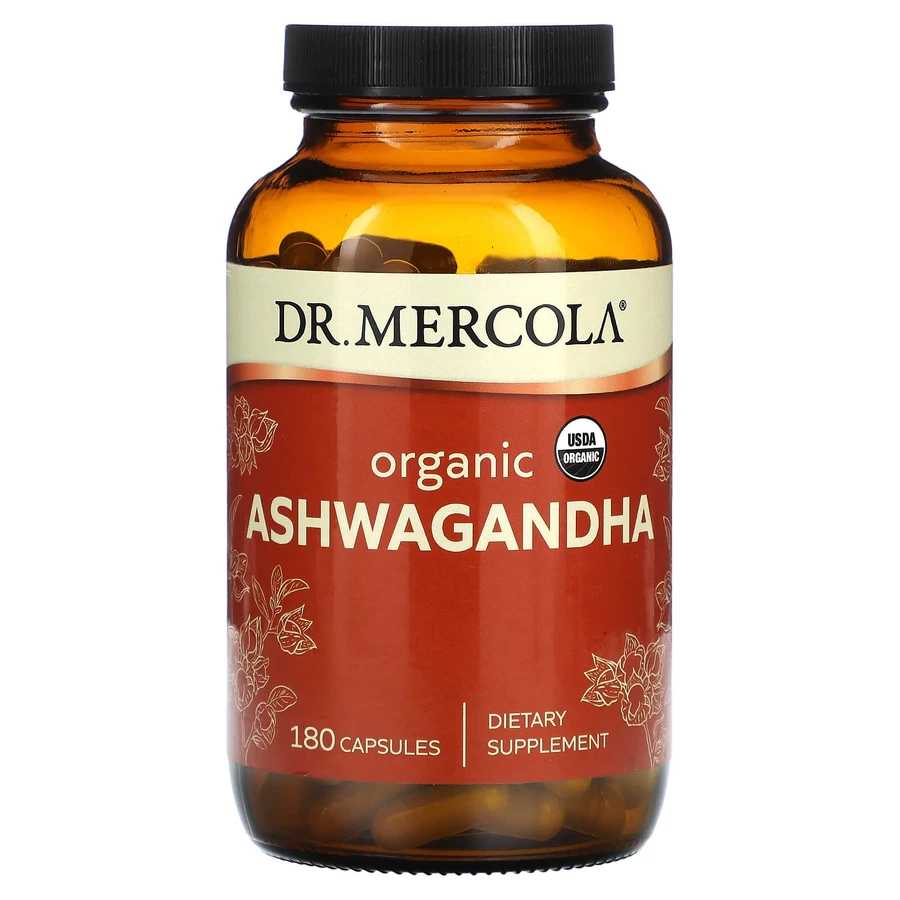 Ашваганда, Ashwagandha, Dr. Mercola, органическая, 180 капсул: цены и характеристики