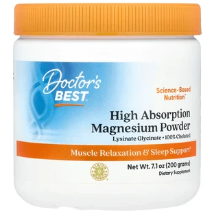 Магній хелат, Magnesium with TRAACS, Doctor's Best, порошок, 200 г