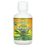 Хлорофіл для травлення, Chlorophyll, Dynamic Health, рідкий з алое вера і м'ятою, 100 мг, 473 мл