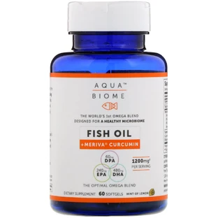 Риб'ячий жир + Мерива куркумін, Fish Oil + Meriva Curcumin, Enzymedica, 60 капсул